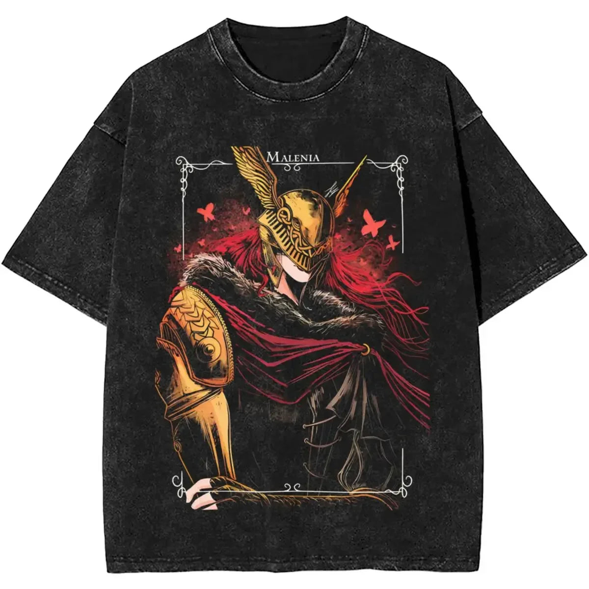Cheap T-shirt Jerseys Malenia Blade Of Miquella Washed New Arrival Mens Clothes Tee Shirt Homme Graphic T-Shirts Men Tshirt for Men Ropa Hombre 62924
