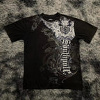 Cheap T-shirt Jerseys Classic Y2K Gothic Style T-shirt Print Oversized High Street Shirts Gothic Round Neck Cotton Tops New Mens Women T Shirt