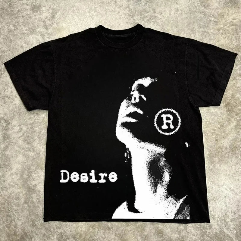 Cheap T-shirt Jerseys Graphic T-shirt Men Women Vintage Top Hip Hop Streetwear Oversized Tshirt Short Sleeve Casual Clothing Summer Fashion Trendy Tee