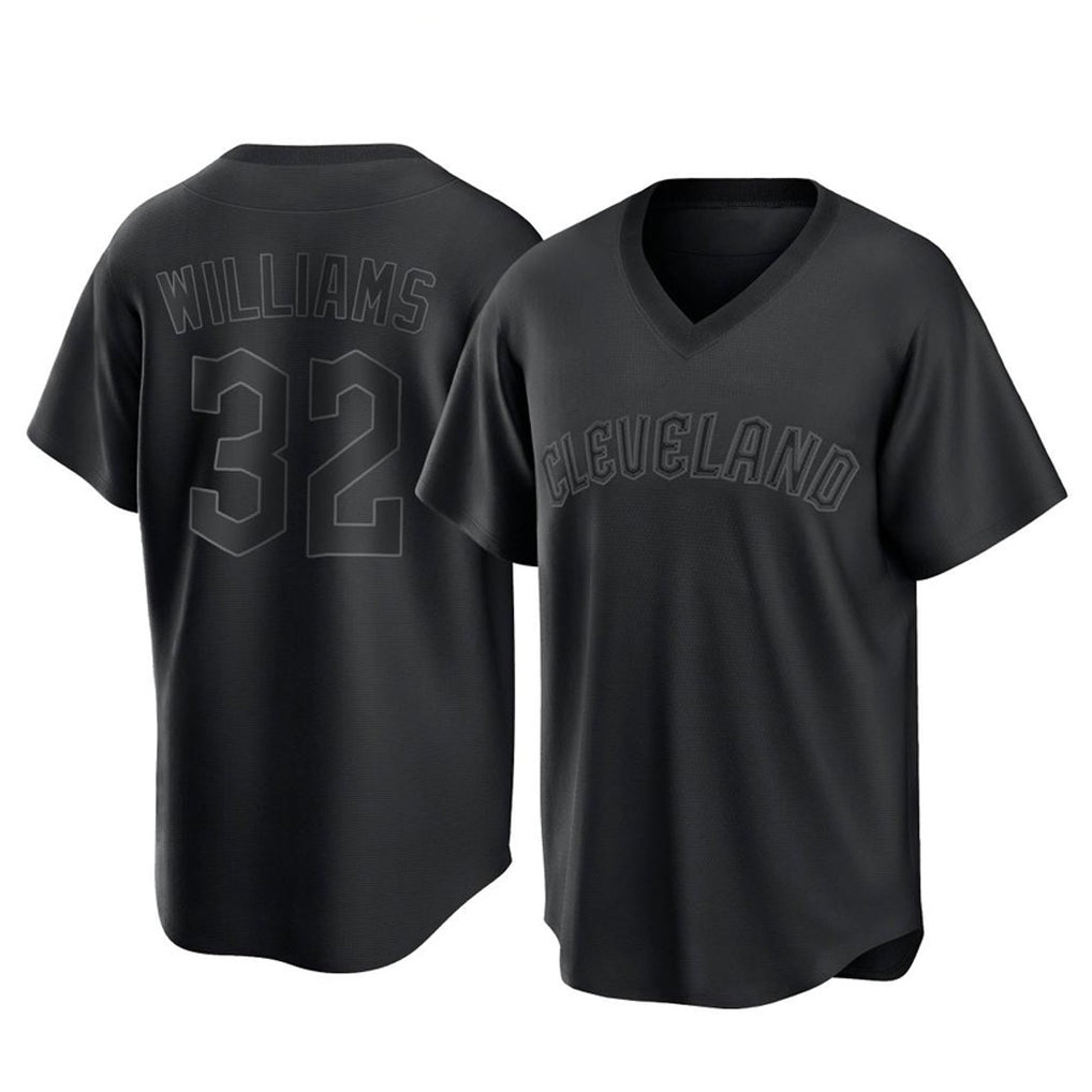 C.Guardians #32 Gavin Williams Player Black T-shirt Home Game Fdoa Stitched Jerseys