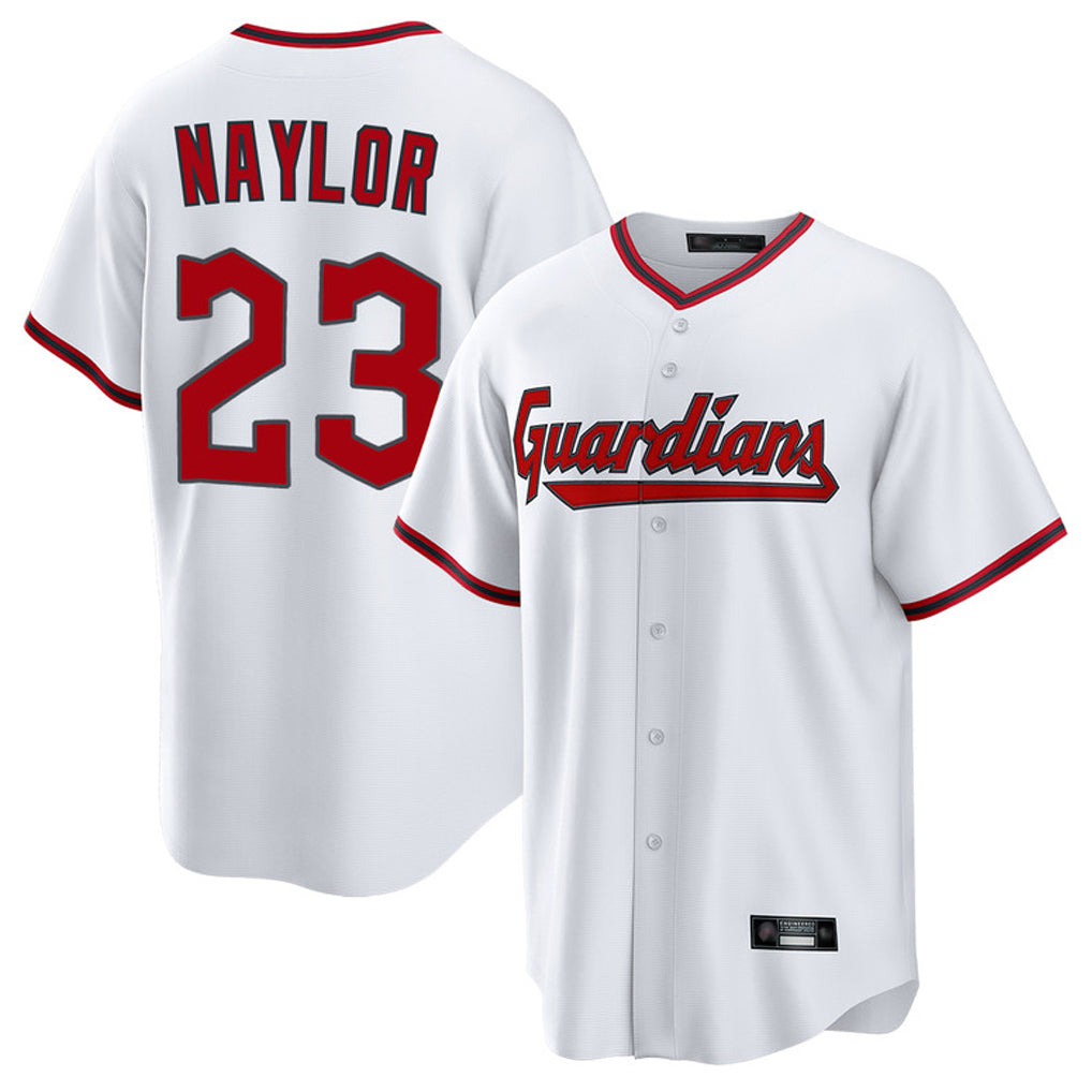 C.Guardians #23 Bo Naylor Player White Game Home Fdoa Stitched Jerseys