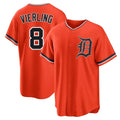 D.Tigers #8 Matt Vierling Player Orange Home Game Fdoa Stitched Jerseys