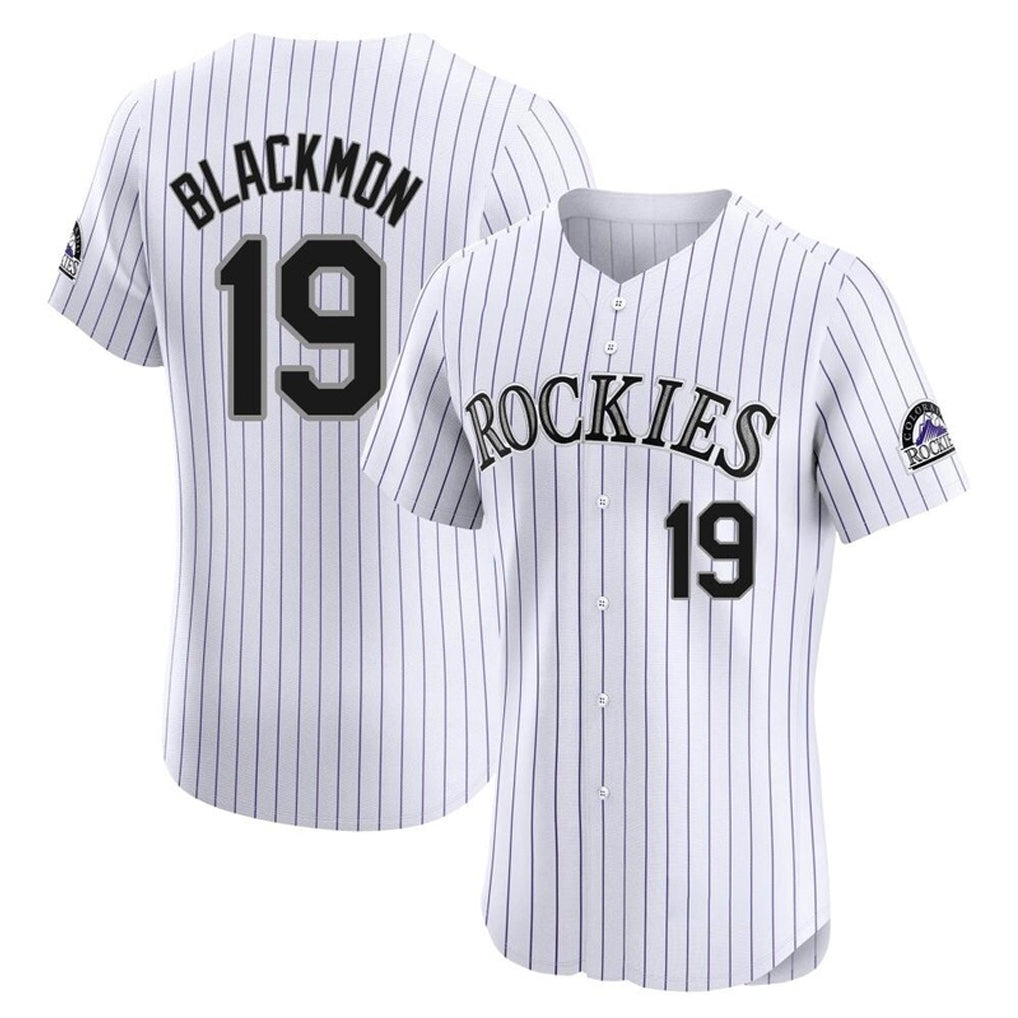 C.Rockies #19 Charlie Blackmon Player White Limited Elite Home Fdoa Stitched Jerseys