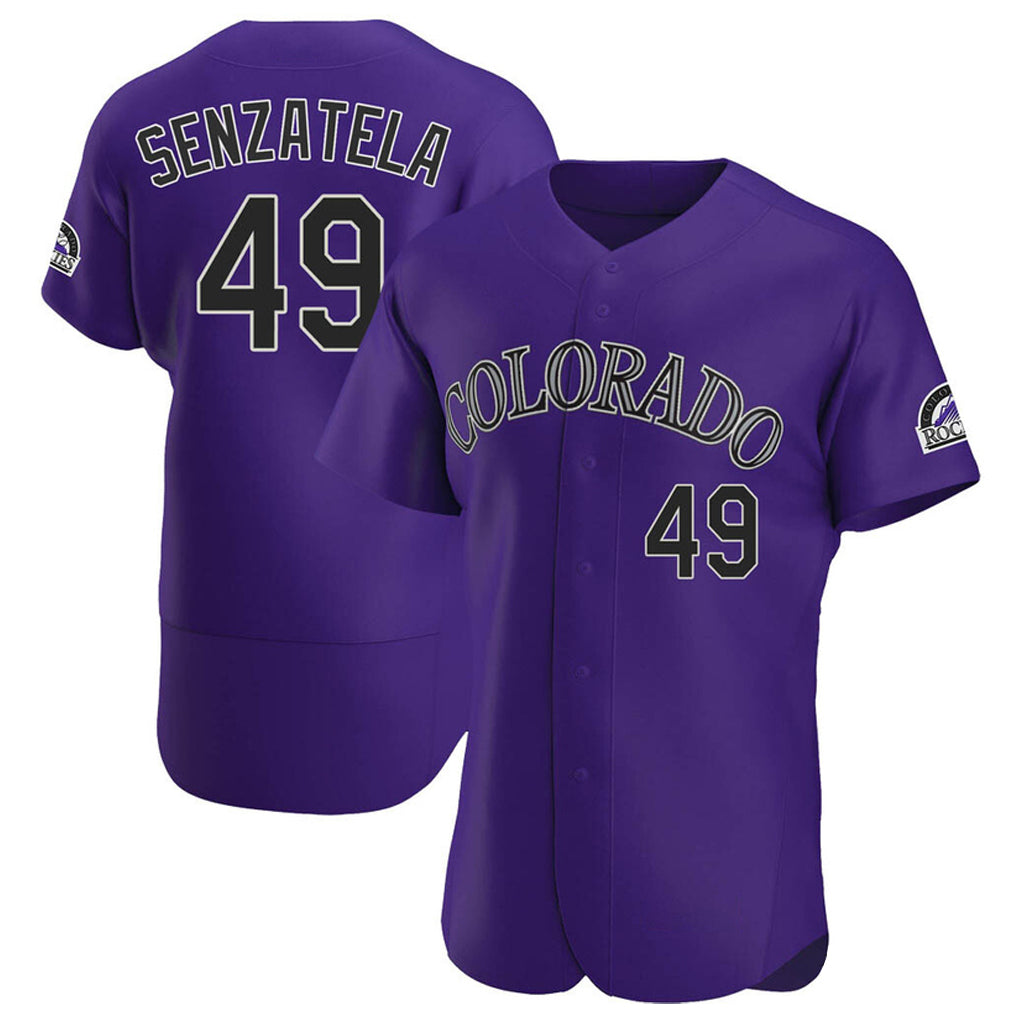 C.Rockies #49 Antonio Senzatela Player Purple Limited Elite Home Fdoa Stitched Jerseys