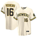 M.Brewers #16 Blake Perkins Player Cream Home Limited Fdoa Stitched Jerseys
