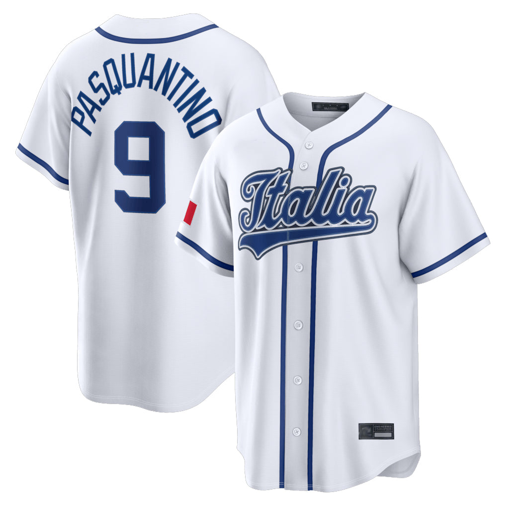 KC.Royals #9 Vinnie Pasquantino Player White Italy 2026 WBC Classic Home Fdoa Stitched Jerseys
