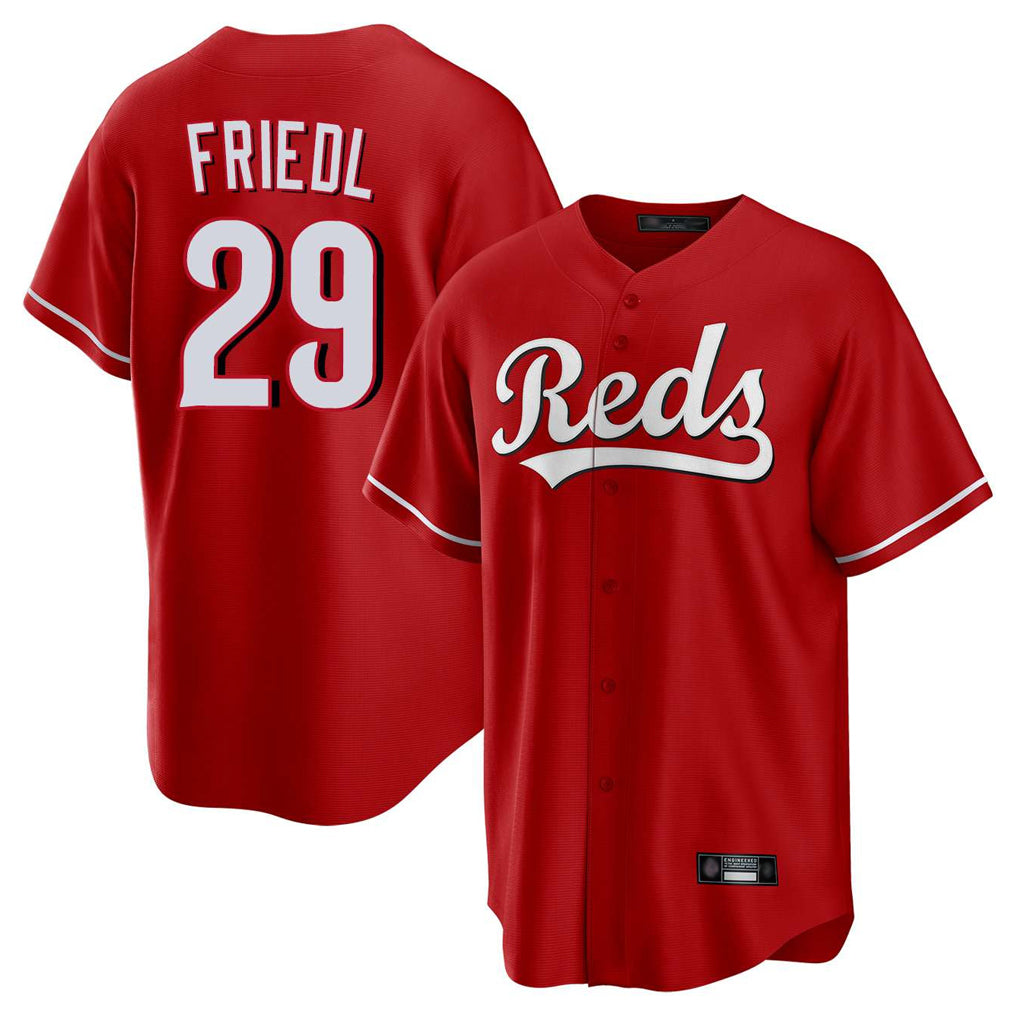 C.Reds #29 TJ Friedl Player Red Home Game Fdoa Stitched Jerseys