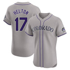 C.Rockies #17 Todd Helton Player Gray Limited Elite Home Fdoa Stitched Jerseys
