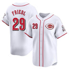 C.Reds #29 TJ Friedl Player White Home Limited Fdoa Stitched Jerseys