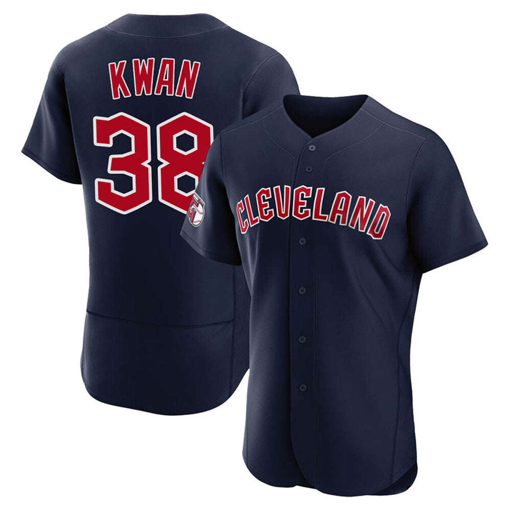 C.Guardians #38 Steven Kwan Player Navy Limited Elite Home Fdoa Stitched Jerseys