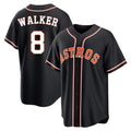 H.Astros #8 Christian Walker Player Black Fashion Out Home Game Fdoa Stitched Jerseys