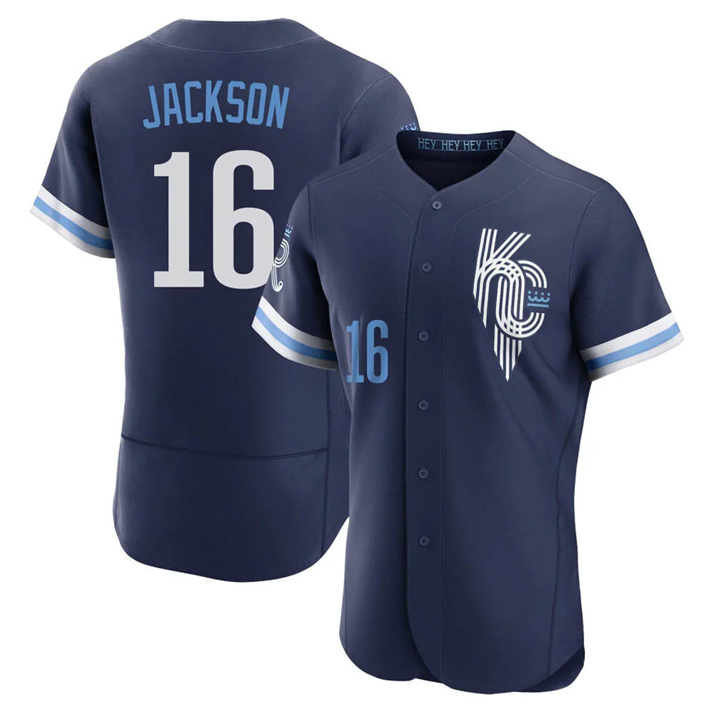 KC.Royals #16 Bo Jackson Player Navy City Connect Limited Elite Home Fdoa Stitched Jerseys