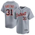 D.Tigers #31 Riley Greene Player Gray Home Limited Fdoa Stitched Jerseys