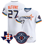 H.Astros #27 Jose Altuve Player White City Connect Texas Patch Vapor Premier Limited Elite Home Fdoa Stitched Jerseys