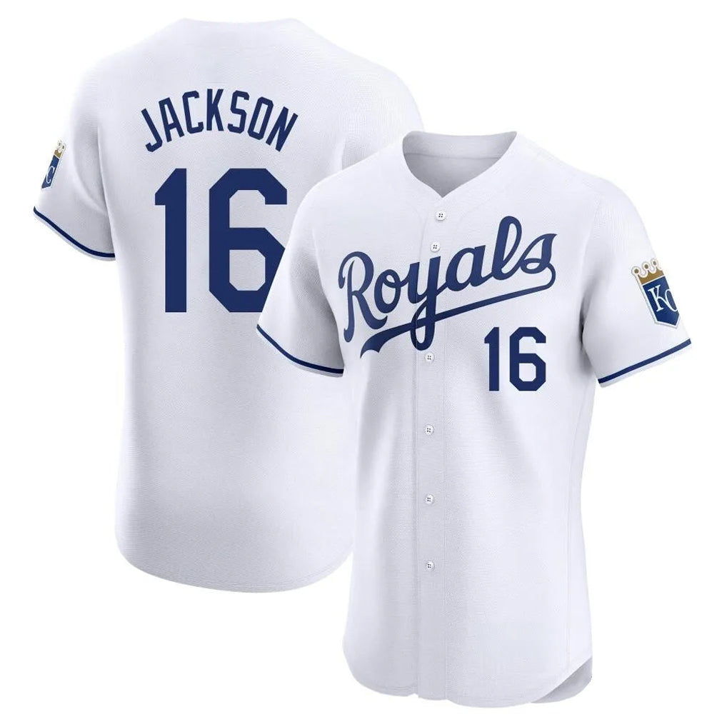 KC.Royals #16 Bo Jackson Player White Alt Limited Elite Home Fdoa Stitched Jerseys
