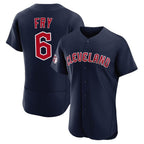 C.Guardians #6 David Fry Player Navy Limited Elite Home Fdoa Stitched Jerseys