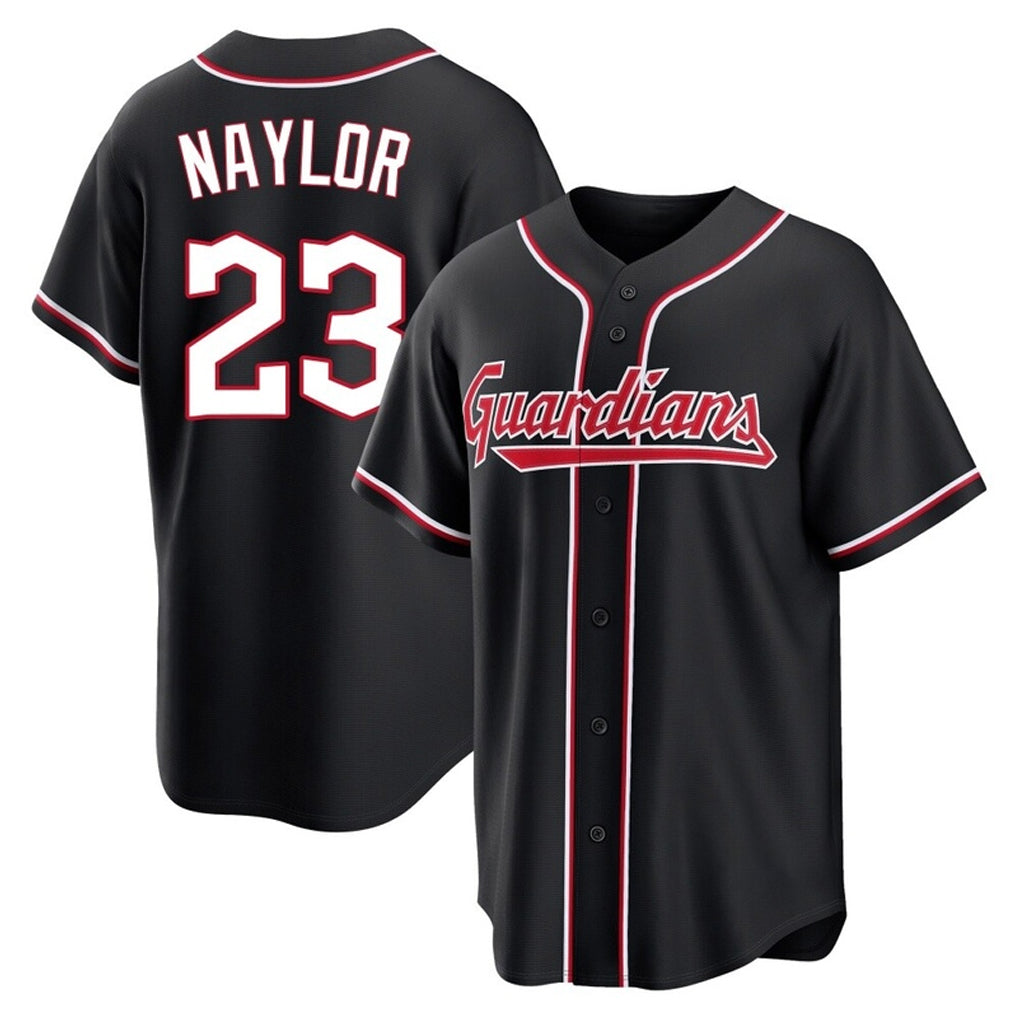 C.Guardians #23 Bo Naylor Player Black Fashion Out Home Game Fdoa Stitched Jerseys