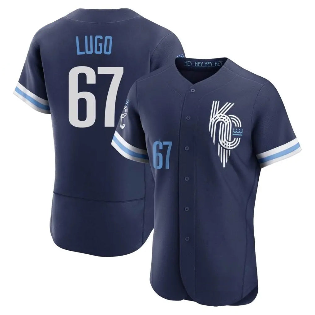 KC.Royals #67 Seth Lugo Player Navy City Connect Limited Elite Home Fdoa Stitched Jerseys