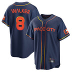 H.Astros #8 Christian Walker Player Navy City Connect Home Game Fdoa Stitched Jerseys
