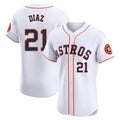 H.Astros #21 Yainer Diaz Player White Limited Elite Home Fdoa Stitched Jerseys