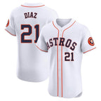 H.Astros #21 Yainer Diaz Player White Limited Elite Home Fdoa Stitched Jerseys