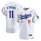 LA.Dodgers #11 Roki Sasaki Player White Tokyo Series Vapor Premier Limited Fdoa Stitched Jerseys