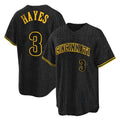 C.Reds #3 Ke'Bryan Hayes Player Black Snake Skin City Home Fdoa Stitched Jerseys