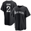 S.Mariners #2 Cole Young Player Black Home Limited Fdoa Stitched Jerseys