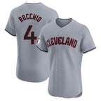 C.Guardians #4 Brayan Rocchio Player Gray Road Limited Elite Home Fdoa Stitched Jerseys