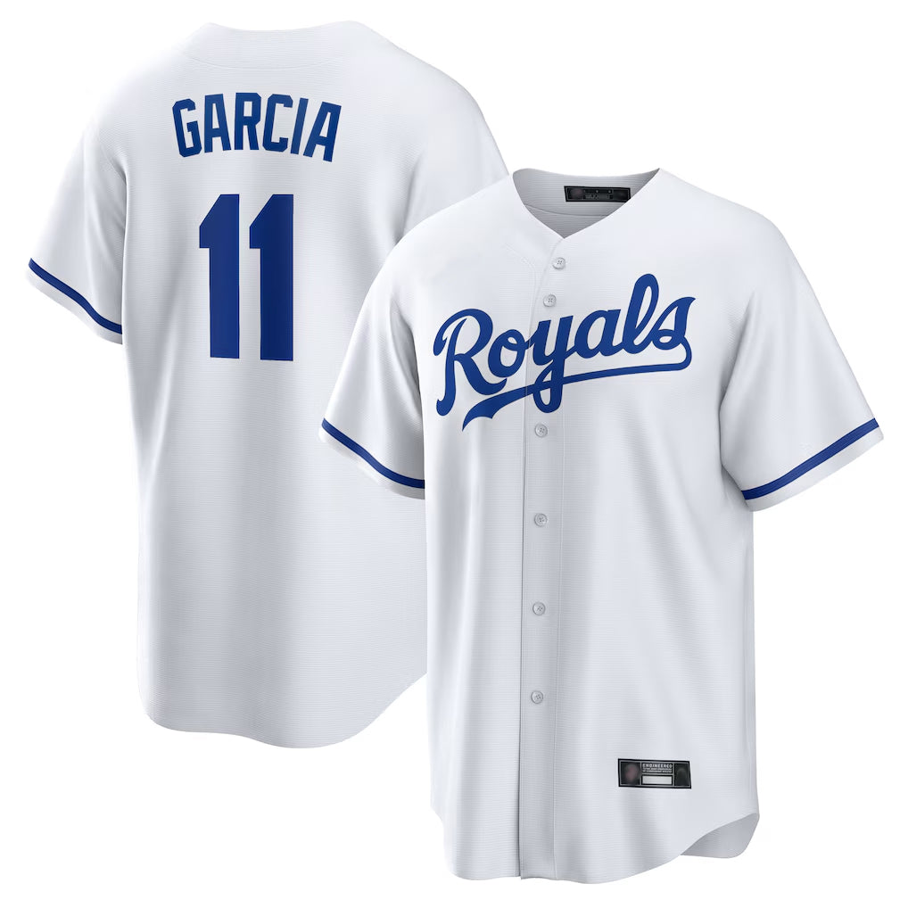 KC.Royals #11 Maikel Garcia Player White Home Game Fdoa Stitched Jerseys