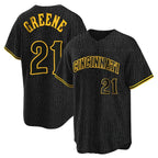 C.Reds #21 Hunter Greene Player Black Snake Skin City Home Fdoa Stitched Jerseys