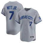 KC.Royals #7 Bobby Witt Jr. Player Gray Limited Home Fdoa Stitched Jerseys