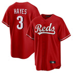 C.Reds #3 Ke'Bryan Hayes Player Red Home Game Fdoa Stitched Jerseys