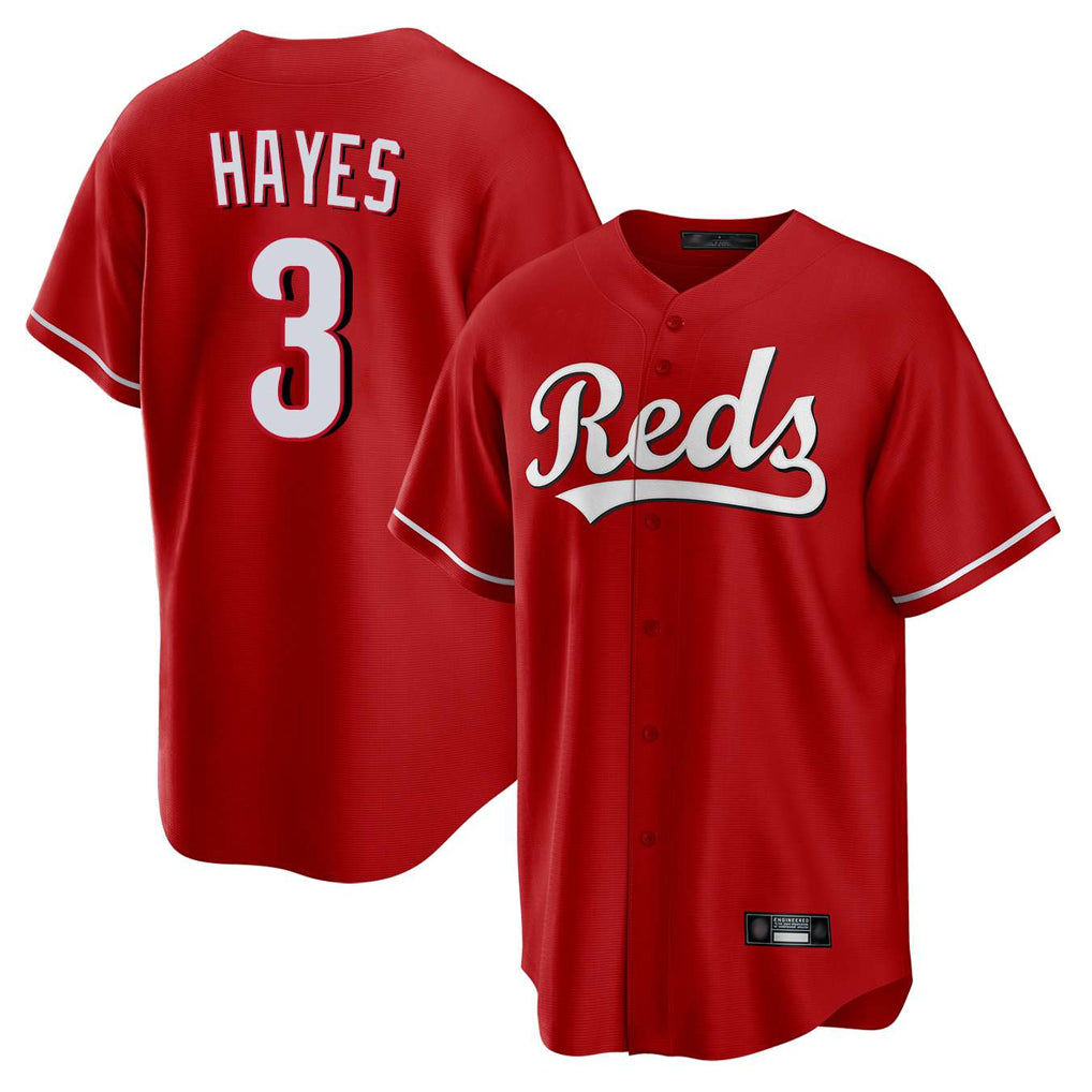 C.Reds #3 Ke'Bryan Hayes Player Red Home Game Fdoa Stitched Jerseys