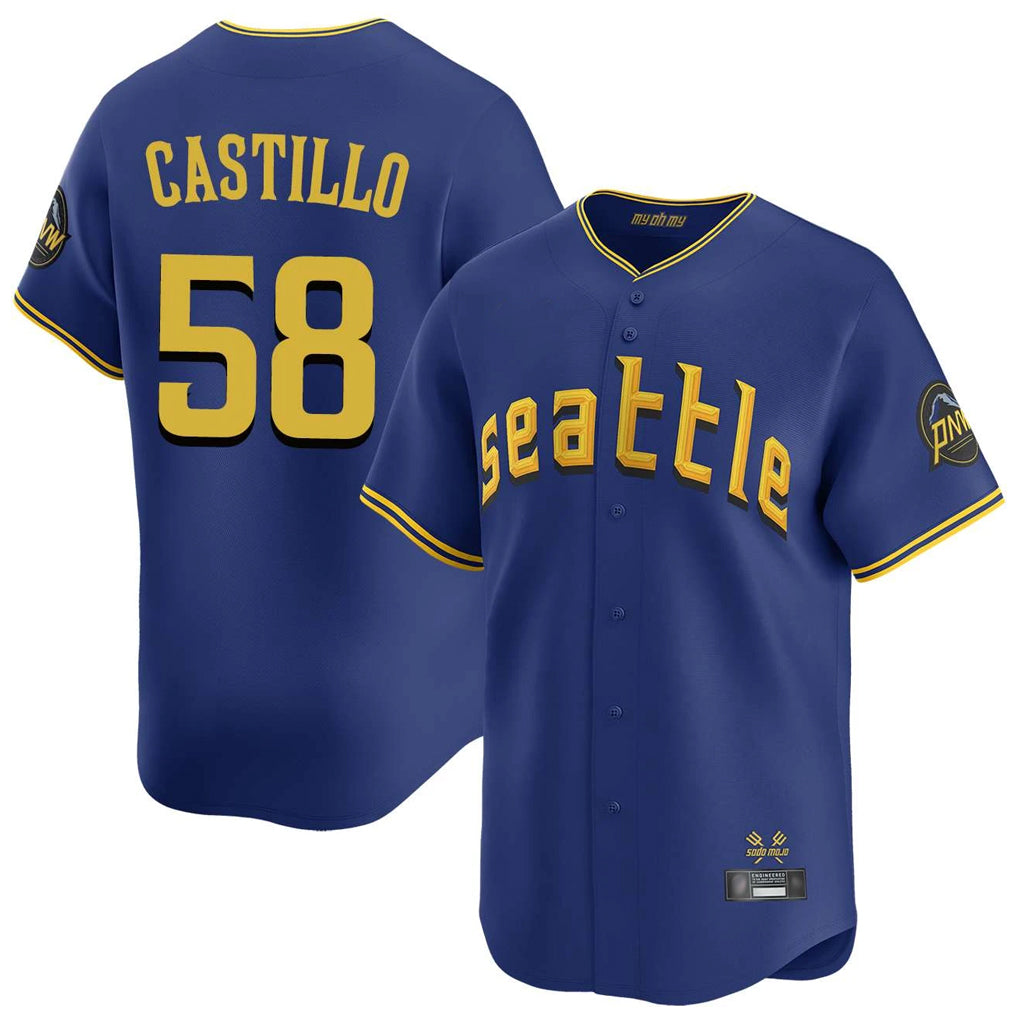 S.Mariners #58 Luis Castillo Player Royal City Connect Home Limited Fdoa Stitched Jerseys