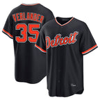 D.Tigers #35 Justin Verlander Player Navy Home Game Fdoa Stitched Jerseys