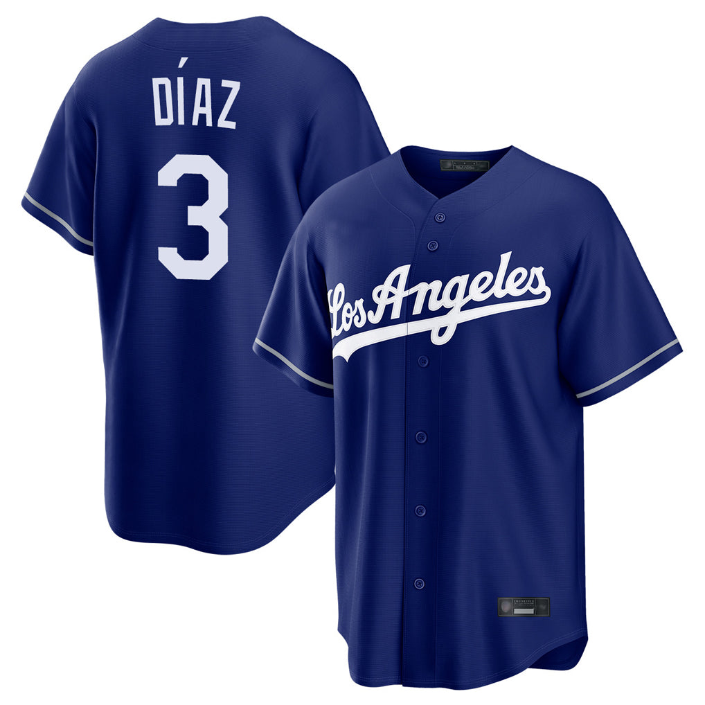 LA.Dodgers #3 Edwin D¨ªaz Player Royal Game Fdoa Stitched Jerseys
