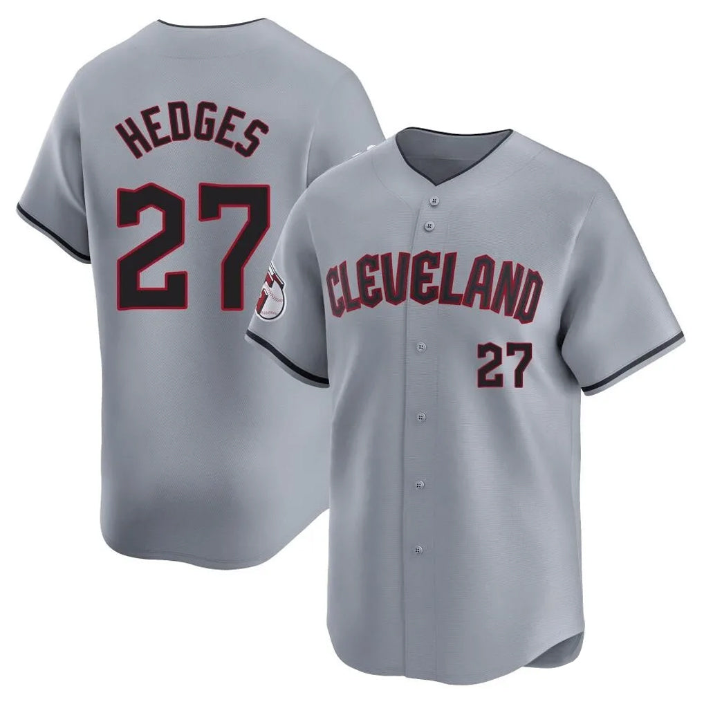 C.Guardians #27 Austin Hedges Player Gray Road Limited Home Fdoa Stitched Jerseys