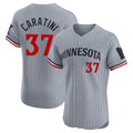 M.Twins #37 Victor Caratini Player Gray Home Limited Elite Fdoa Stitched Jerseys