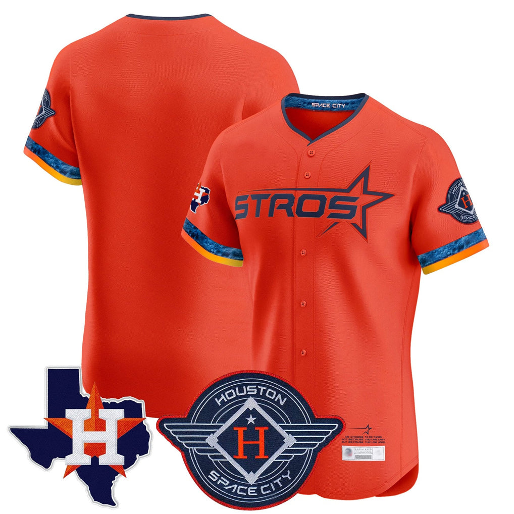 H.Astros ## Astros Blank Player Orange City Connect Texas Patch Vapor Premier Limited Elite Home Fdoa Stitched Jerseys
