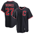 C.Guardians #27 Austin Hedges Player Navy Game Home Fdoa Stitched Jerseys