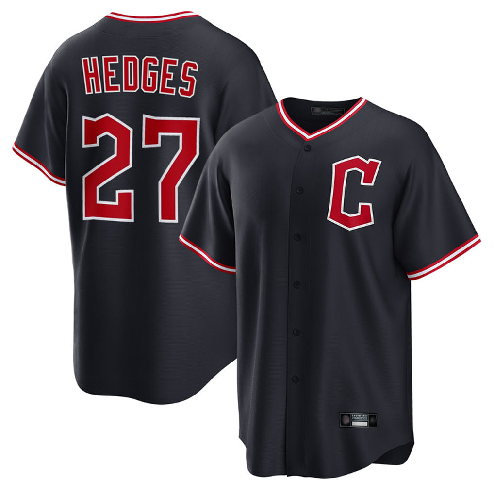 C.Guardians #27 Austin Hedges Player Navy Game Home Fdoa Stitched Jerseys