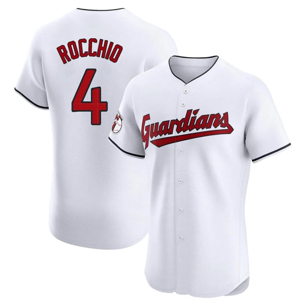 C.Guardians #4 Brayan Rocchio Player White Limited Elite Home Fdoa Stitched Jerseys