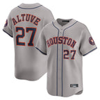 H.Astros #27 Jose Altuve Player Gray Home Limited Fdoa Stitched Jerseys
