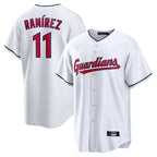 C.Guardians #11 Jose Ramirez Player White Home Game Fdoa Stitched Jerseys
