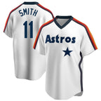 H.Astros #11 Cam Smith Player White Cooperstown Collection T-shirt Fdoa Stitched Jerseys