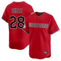 C.Guardians #28 Tanner Bibee Player Red Limited Home Fdoa Stitched Jerseys