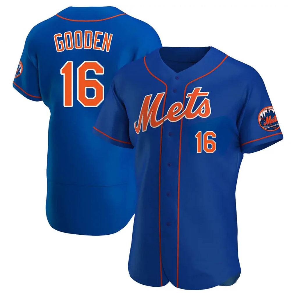 NY.Mets #16 Dwight Gooden Player Royal Limited Elite Home Fdoa Stitched Jerseys