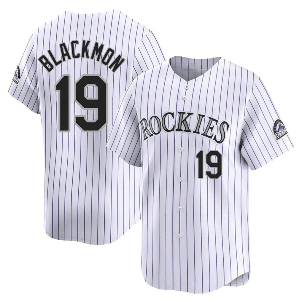 C.Rockies #19 Charlie Blackmon Player White Limited Home Fdoa Stitched Jerseys
