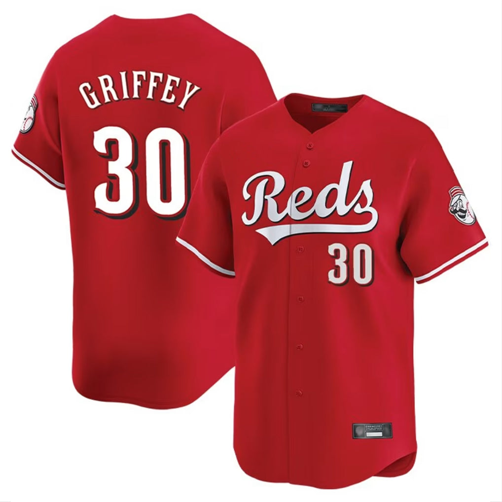 C.Reds #30 Ken Griffey Player Red Home Limited Fdoa Stitched Jerseys